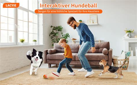 Lacyie Interaktives Hundespielzeug ball, Automatisch Ball für Hunde der