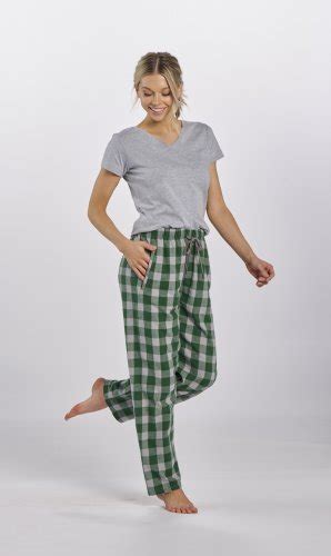 Boxercraft Womens Haley Natural Indigo Metro Plaid Flannel Pajama Pant