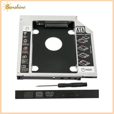 Sunshine Universal 12 7mm SATA 2nd SSD HDD Hard Drive Caddy For CD DVD