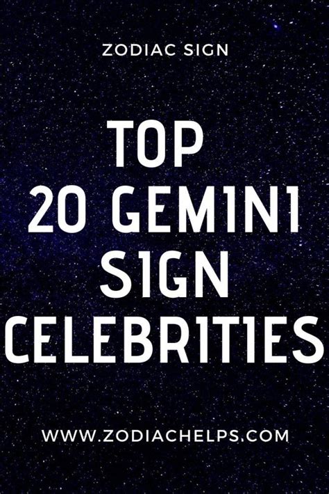 Top 20 Gemini Sign Celebrities | Gemini Zodiac Sign Celebrities | Gemini Famous People - zodiac ...