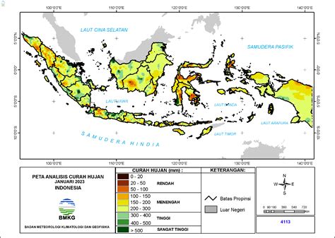 Analisis Curah Hujan Dan Sifat Hujan Bulan Januari 2023 BMKG