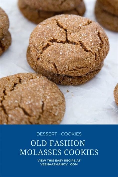 How To Make Old Fashion Molasses Cookies No Chilling Veena Azmanov Kitchen