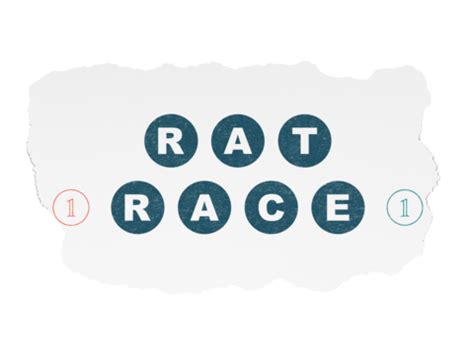 Financial Struggle Depicted Rat Race Amid Torn White Finance Torn