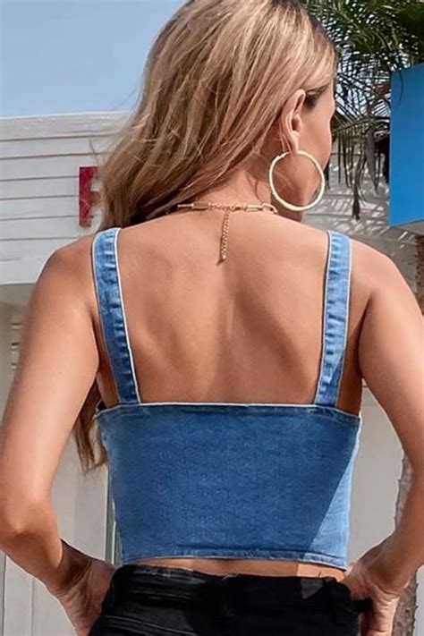 Footloose Denim Crop Hippies And Cowboys Boutique Denim Tank Top Denim Tank Autumn Fashion