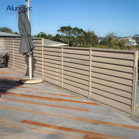 Alunotec Outdoor Vertical Fences Slat Privacy Screen Panel Horizontal