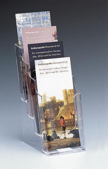 Dl 4 Tier Portrait Brochure Holder Freestanding Wall Mounting