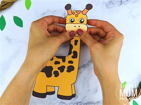 Free Printable Giraffe Craft Template Simple Mom Project