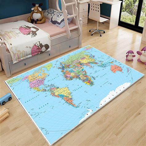 World Map Rug Education Rug Map Rug World Map Design - Etsy