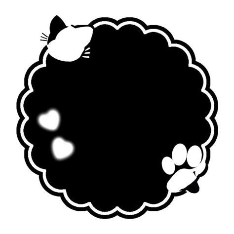 Cat PFP Mask with Paw Prints Overlay