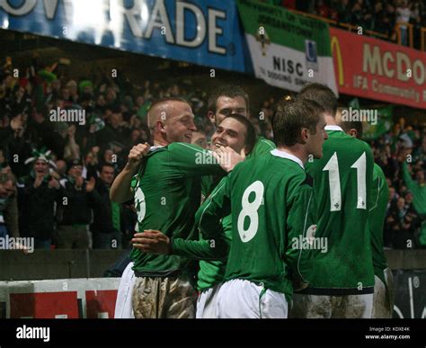 Chris brunt northern ireland against denmark 2007 hi-res stock ...