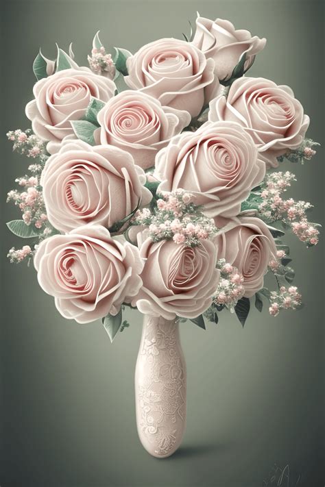 Adorable Vintage Rose Bouquet · Creative Fabrica