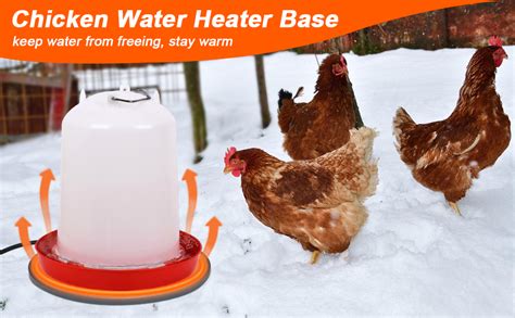 Amazon Lxheir Chicken Water Heater Heated Base For Metal