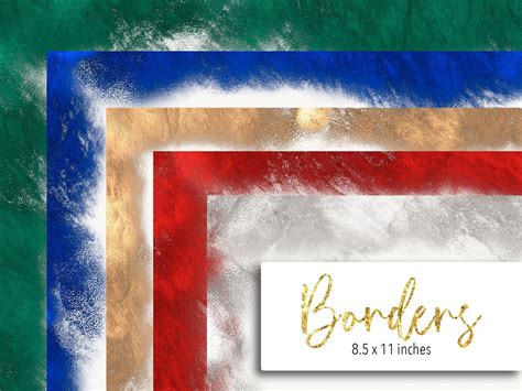 Metallic Colors Border Clip Art Graphic by jallydesign · Creative Fabrica