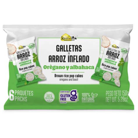 Galletas De Arroz Inflado Or Gano Y Albahaca Sixpack Karavansay