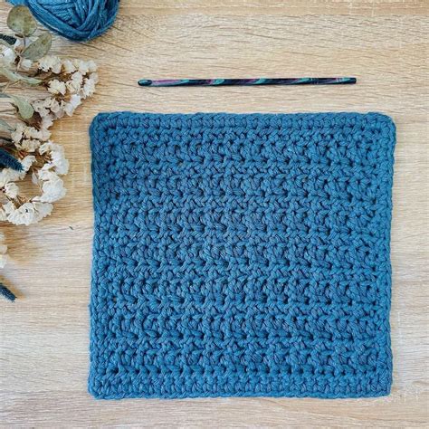 Half Double Crochet Dishcloth Pattern For Beginners Ned Mimi