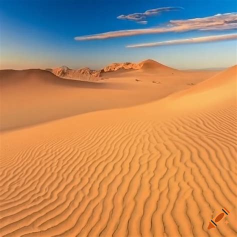 Vast Sandy Desert Landscape On Craiyon