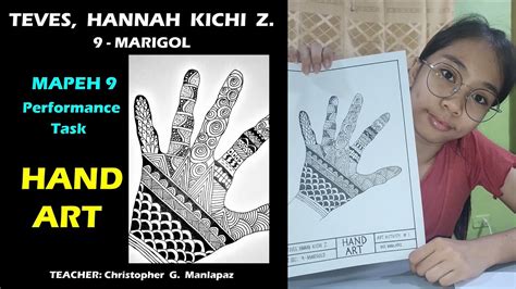 Hand Art Mapeh Performance Task Youtube