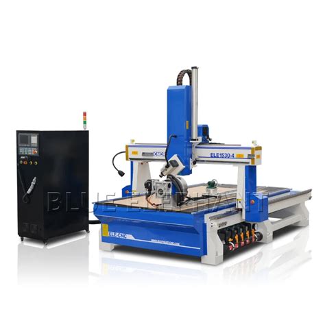 Blue Elephant 4 Axis Cnc Router Spindle Can Swing 180 Degree Cnc Machine 4 Axis Cnc Router