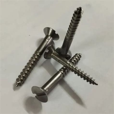 Mm Stainless Steel X Mm Ss Wood Screw For Fixing Boxes At Rs