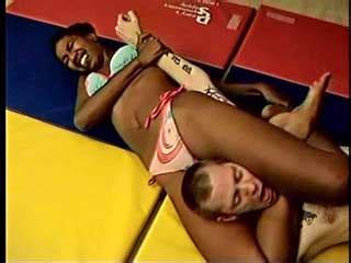 Mixed Wrestling Full Screen Hot Ebony Coco Vs Dave Living Room Wrestling Part