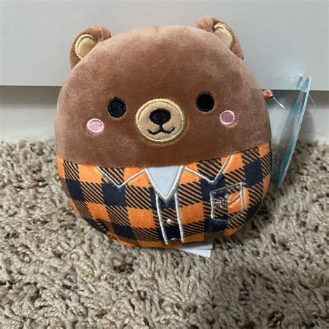 Squishmallows Toys Nwt Squishmallow Omar The Bear Plaid Shirt