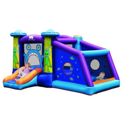 Gymax Inflatable Bouncer Alien Bounce House Kids Jump Slide Ball Pit ...