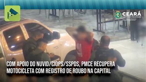 Apoio Do Nuvid Ciops Sspds Pmce Recupera Motocicleta Registro