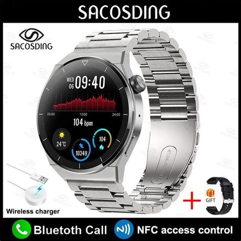 RUMOCOVO Montre connectée GT3 Pro NFC pour hommes écran AMOLED 390x390