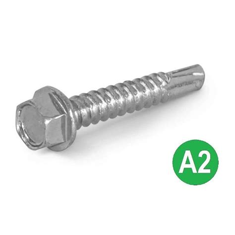 A2 Stainless Hex Head Self Drilling Tek Screws Din 7504k 55mm X 25mm