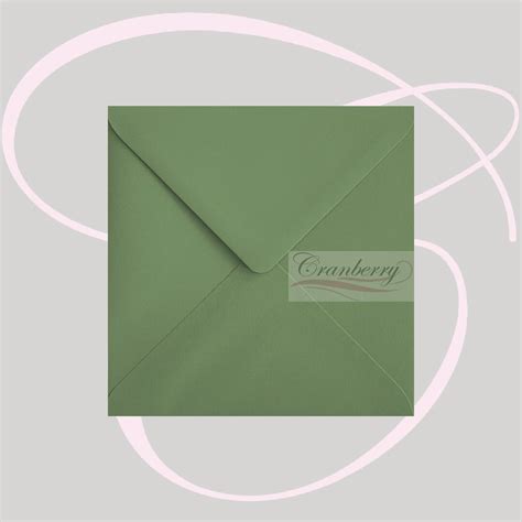 X Olive Sage Green Envelopes Mm X Mm Square Gummed Etsy