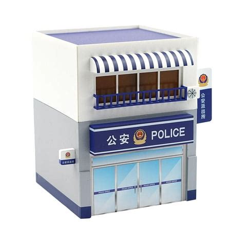 Police Station Scene Model ,Party Accessories Toys ,Miniature Dollhouse ...