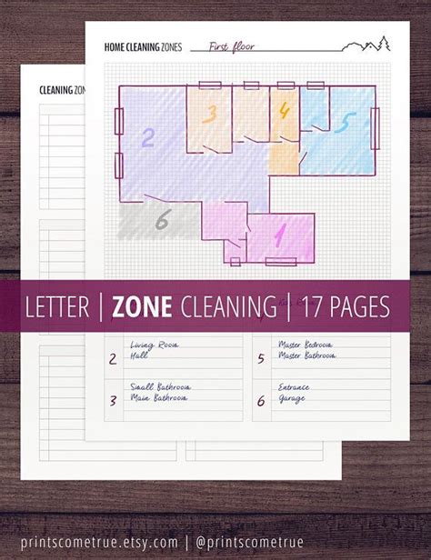 Printable Zone Cleaning Schedule Printable Word Searches