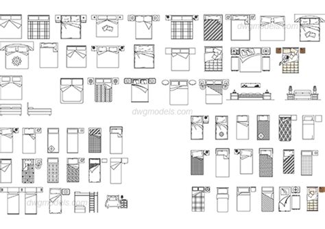 Beds 1 Dwg Free Cad Blocks Download