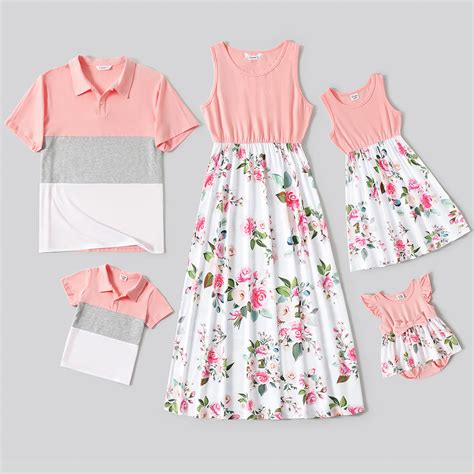 PatPat Family Matching Cotton Outfits, Mom-Dad-Baby Romper, Daughter ...