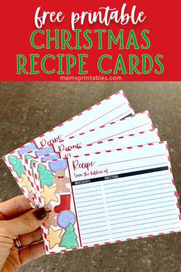 Printable Cookie Exchange Recipe Cards Mom S Printables