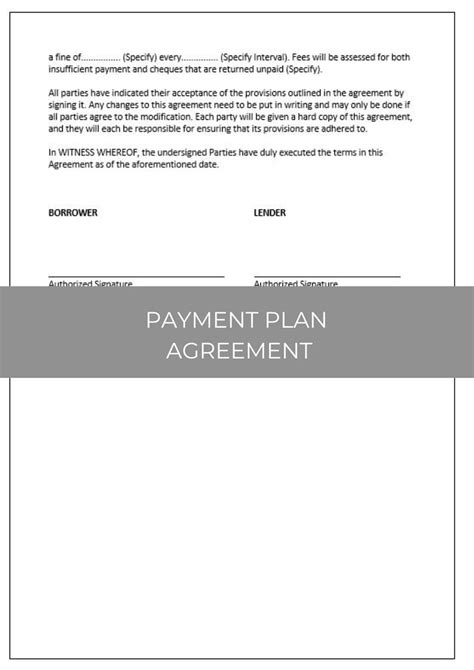 Payment Plan Agreement Etsy