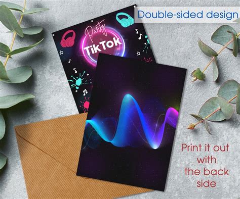 Tiktok Birthday Invitation Tik Tok Invite Printable Editable Party Invite Template Blogger