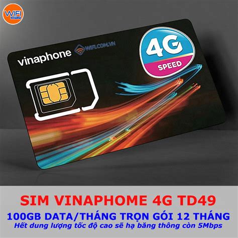 Sim 4G Vinaphone gói TD49 Trọn gói 12 tháng