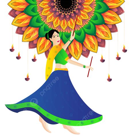 Happy Navratri Vector Hd PNG Images, Happy Navratri Dandiya, Navratri ...