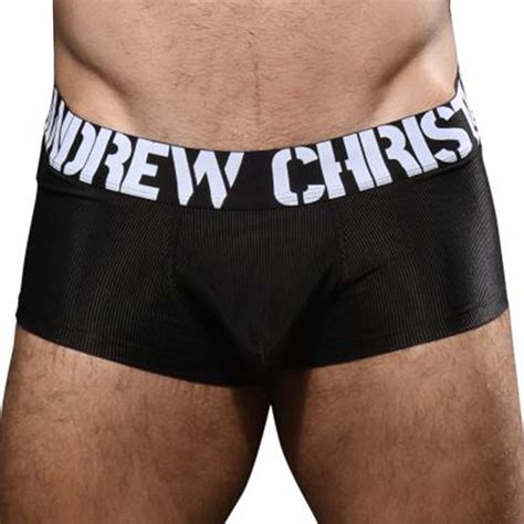 Andrew Christian Boxer Almost Naked Power Rib Noir Inderwear