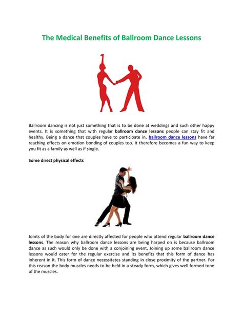 Ppt The Medical Benefits Of Ballroom Dance Lessons Powerpoint Presentation Id7229219