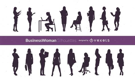 Descarga Vector De Silueta Vector Mujeres Empresarias