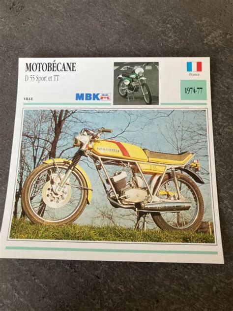 CARTE FICHE MOTO Collection ATLAS MOTOBECANE D55 SPORT ET TT EUR 2 50