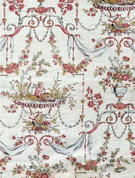 18th Century French Linens Trouvais French Fabric Toile Pattern