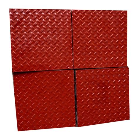 Cement Matte Mm Red Chequered Floor Tile For Parking Flooring At Rs