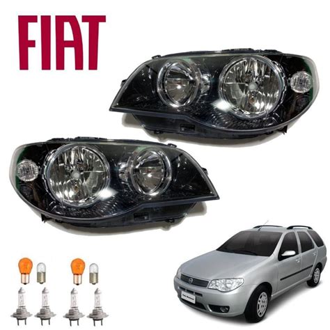 Farol Fiat Weekend M Scara Negra Unidades No Shoptime