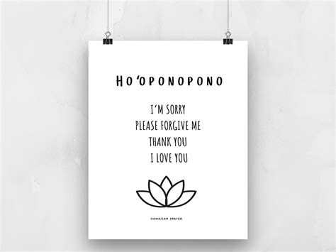 Ho Oponopono Wall Art Ho Oponopono Prayer Hawaiian Artwork Hawaiian