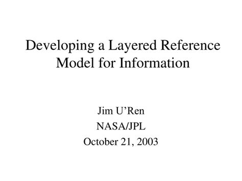 PPT Developing A Layered Reference Model For Information PowerPoint