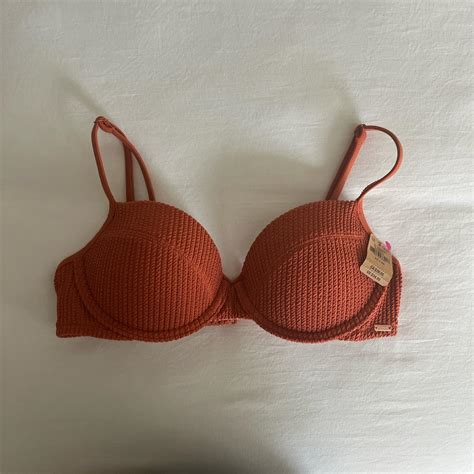 VS Pink Push Up Bikini Top Fits 32 34A And 32B Depop