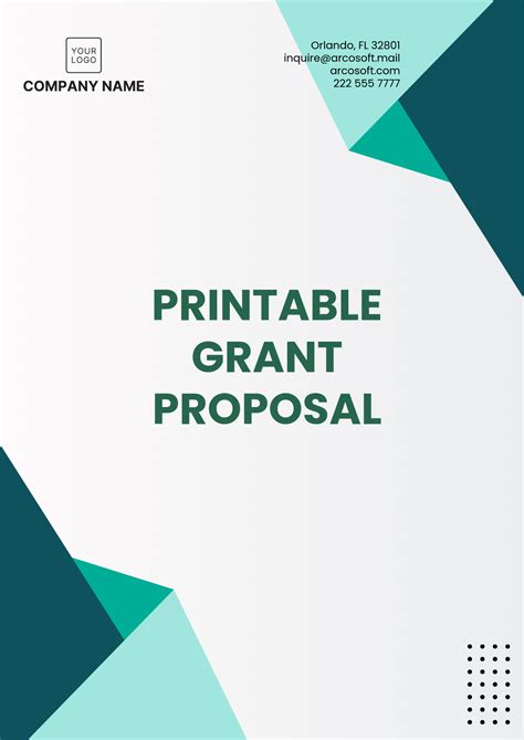 Free Printable Grant Proposal Template - Edit Online & Download ...